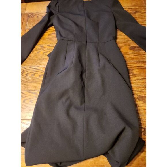 SALONI Valentine Puff Bell Sleeve black  Midi Dress sz US 2 - Picture 6 of 6